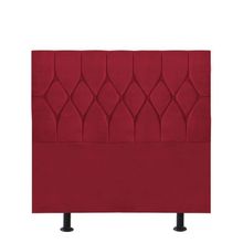 Cabeceira Estofada Cama Box Solteiro 100cm Istambul Suede Vermelho- Mabe Magazine