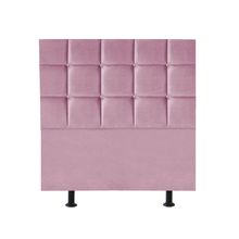 Cabeceira Estofada Cama Box Solteiro 100cm Espanha Suede Rosa Bebe- Mabe Magazine
