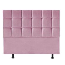 Cabeceira Estofada Cama Box Casal King 195cm Espanha Suede Rosa Bebe- Mabe Magazine