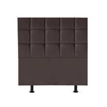 Cabeceira Estofada Cama Box Solteiro 90cm Espanha Suede Marrom- Mabe Magazine