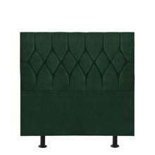 Cabeceira Estofada Cama Box Solteiro 90cm Istambul Suede Verde- Mabe Magazine