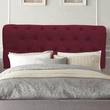 Painel Cabeceira Estofada Paris 100cm Cama Box Solteiro Suede Bordo- Mabe Magazine
