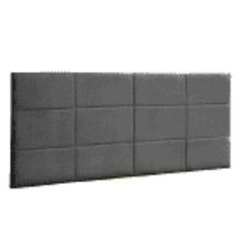 Painel Suspenso Cabeceira Luna 1,93m Para Cama King Size Suede Cinza - Aurora Line