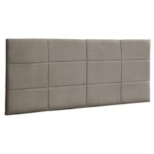 Painel Suspenso Cabeceira Luna 1,58m Para Cama Queen Size Suede Bege - Aurora Line
