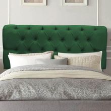 Painel Cabeceira Estofada Paris 140cm Cama Box Casal Suede Verde- Mabe Magazine