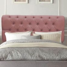 Painel Cabeceira Estofada Paris 160cm Cama Box Queen Suede Rose- Mabe Magazine