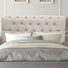 Painel Cabeceira Estofada Paris 160cm Cama Box Queen Suede Bege- Mabe Magazine