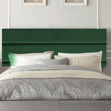 Painel Cabeceira Estofada Argentina 160cm Cama Box Queen Suede Verde- Mabe Magazine