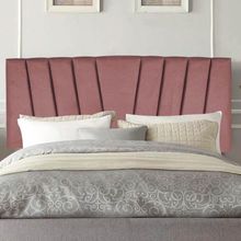 Painel Cabeceira Estofada Bélgica 160cm Cama Box Queen Suede Rose- Mabe Magazine