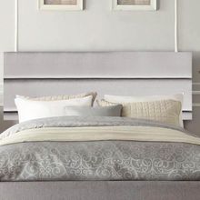 Painel Cabeceira Estofada Argentina 140cm Cama Box Casal Corino Cinza Claro- Mabe Magazine