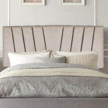 Painel Cabeceira Estofada Bélgica 160cm Cama Box Queen Corino Bege- Mabe Magazine