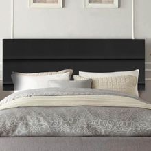 Painel Cabeceira Estofada Argentina 140cm Cama Box Casal Suede Preto- Mabe Magazine