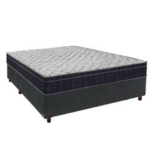 Cama Box Perola + Colchão Casal Airtech 150 Ortobom