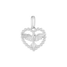 Pingente de Prata Coração Espírito Santo