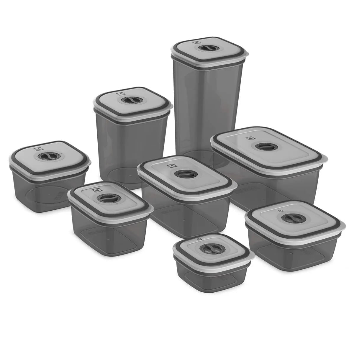 Kit Pote Hermético Organizador Empilhável Modular 0,6L + Pote Hermético ...