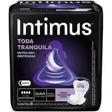 Absorvente Intimus Toda Tranquila Noturno Extra Longo com Abas 8 Unidades
