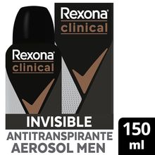 Desodorante Antitranspirante Aerossol Rexona Clinical Invisible Men 150ml