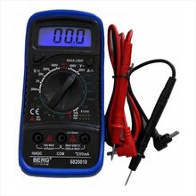 Multímetro Digital Berg 6820010 Azul e Preto Profissional Visor Digital Iluminado com Bip