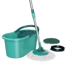 Mop Giratório 3 em 1 FlashLimp MOP8258 com Balde, Cabo Telescópico e 3 Tipos de Refis – Verde/Inox