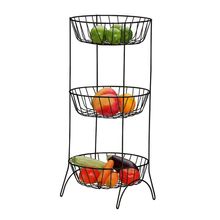 Fruteira Utimil com 3 Cestos – Preta