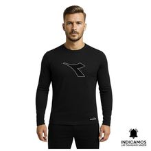 Camisa Térmica Diadora Manga Longa Big Logo Icon Masculina