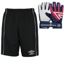 Kit Goleiro Umbro Bermuda Shelter + Luva Infantil