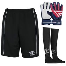 Kit Goleiro Umbro Bermuda Shelter + Luva + Meião Infantil