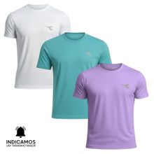 Kit 3 Camisetas Diadora Small Logo Masculina