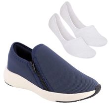 Kit Tênis Usaflex Zíper Feminino + Par de Meia