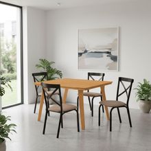 Mesa De Jantar Em Madeira Maciça Millena 120cm Robusta Imbuia