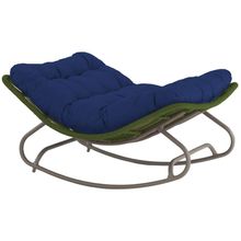 Cadeira Balanço Viena Corda Náutica Para Jardim Sala Trama Verde Musgo