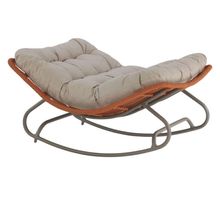 Cadeira Balanço Viena Corda Náutica Para Jardim Sala Trama Terra Cota