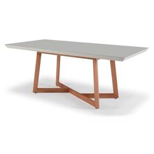 Mesa De Jantar Retangular De Madeira Lírio 220cm X 100cm Lamina De Cinamomo