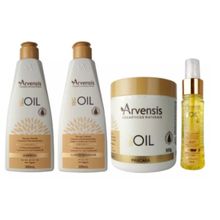 Kit Arvensis Tec Oil Shampoo + Condicionador + Máscara + Finalizador