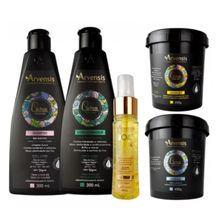 Kit Arvensis Cachos 4 Itens + Finalizador Tec Oil 45ml