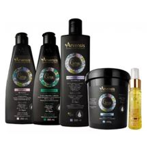 Kit Arvensis Cachos Shampoo Condicionador Ativador Máscara Oleo Tec Oil