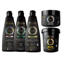 Kit Arvensis Cachos Crespo Shampoo Condicionador Ativador Mascara 2x1 Geleia Alta