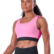 Top Authen Grit Bossa Ajustavel 1 Bolso Reto Rosa/Pink/Preto