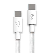 Cabo USB-C ELG 3.0A TC60 1 Metro Branco