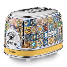 TORRADEIRA ELÉTRICA ARIETE POSITANO PARA 2 FATIAS 750W 6 NÍVEIS DE TOSTAGEM 127V 00C01551NARBR