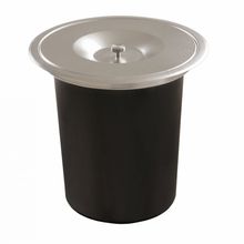 LIXEIRA DEBACCO PLÁSTICA TAMPA EM AÇO INOXIDÁVEL 5 LITROS 20.03.20505