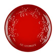 PRATO RASO LE CREUSET SPHERE HOLLY 19CM EM CERÂMICA VERMELHO 80033190600003