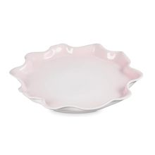 PRATO RUFFLE LE CREUSET 36CM EM CERÂMICA SHELL PINK 80617367770099