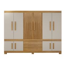 Guarda-Roupa Casal Bem Te Vi 10 Portas 1,85m Cinamomo Off White - Valdemóveis