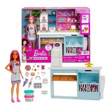 Barbie Playset Chef Padaria E Confeitaria Com Massinha e Boneca – 20 peças - Mattel