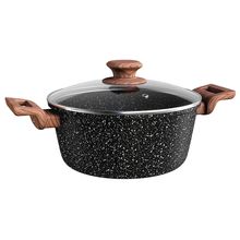 Caçarola Euro Home Colorstone 5 Camadas Antiaderente Preta – 4,8 L