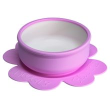 Bowl Silicone com Ventosa Infantil Bebê IA Rosa Alimentar