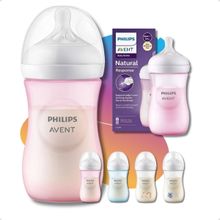Mamadeira Avent Pétala Rosa Menina Com Bico Nº3 260ml