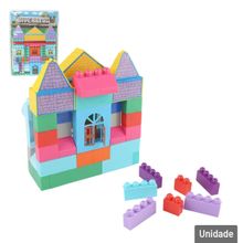Blocos de Montar 48 Peças Castelo Color - Tudo em Caixa