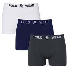 Kit 3 Cuecas Boxer Polo Wear Basic Infantil